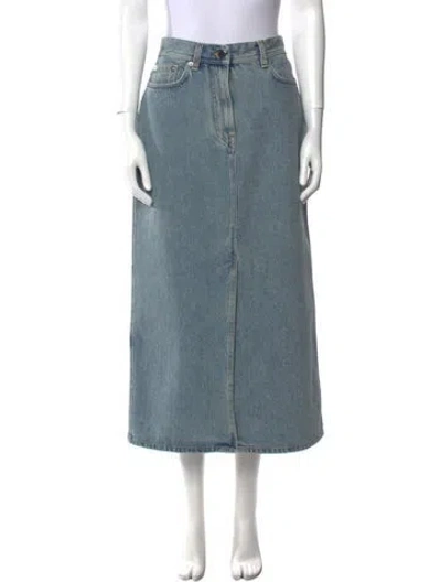 Pre-owned Loulou Studio Midi Length Skirt In Blue