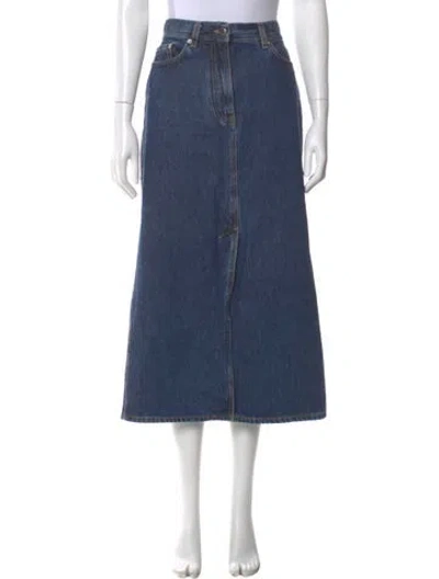 Pre-owned Loulou Studio Midi Length Skirt In Blue