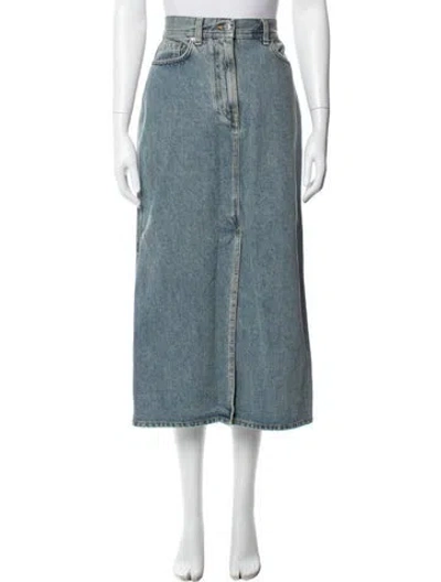 Pre-owned Loulou Studio Midi Length Skirt In Blue