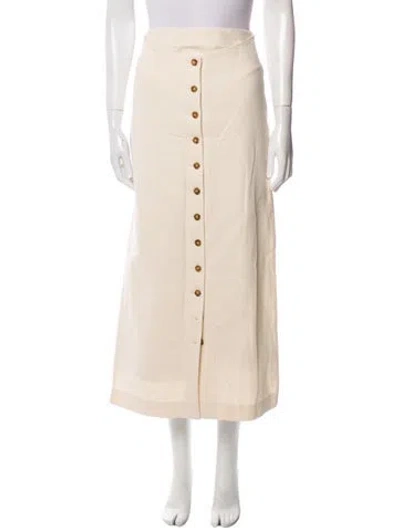 Pre-owned Loulou Studio Midi Length Skirt In Neutral