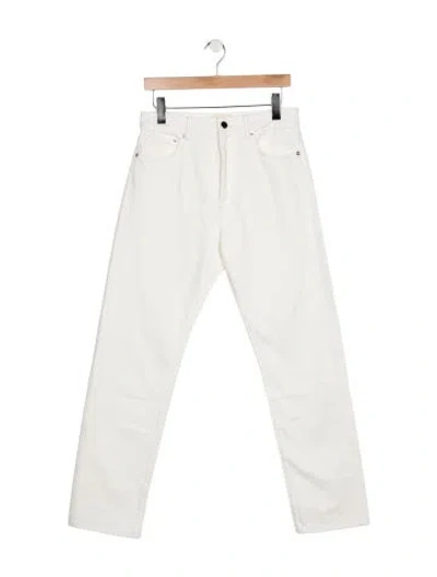 Pre-owned Loulou Studio Mid-rise Straight Leg Jeans In Blue