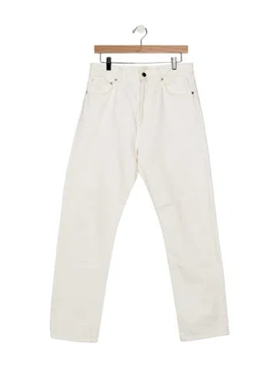 Pre-owned Loulou Studio Mid-rise Straight Leg Jeans In Neutrals