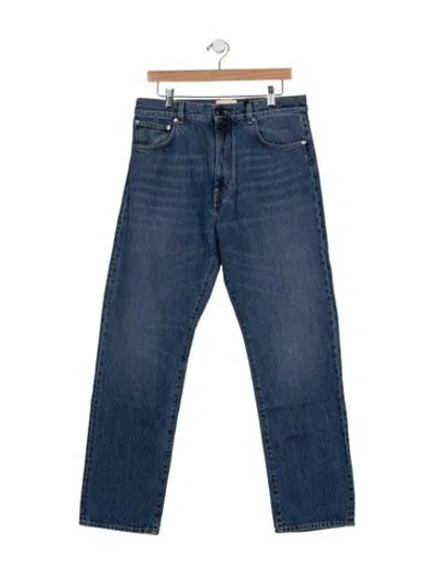Pre-owned Loulou Studio Mid-rise Straight Leg Jeans W/ Tags In Blue