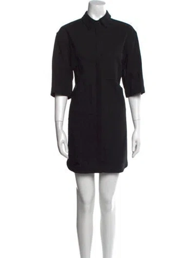 Pre-owned Loulou Studio Mini Dress In Black