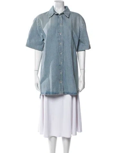 Pre-owned Loulou Studio Mini Dress In Blue