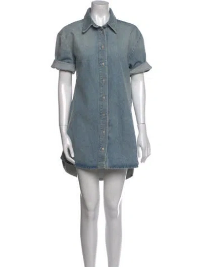 Pre-owned Loulou Studio Mini Dress In Blue