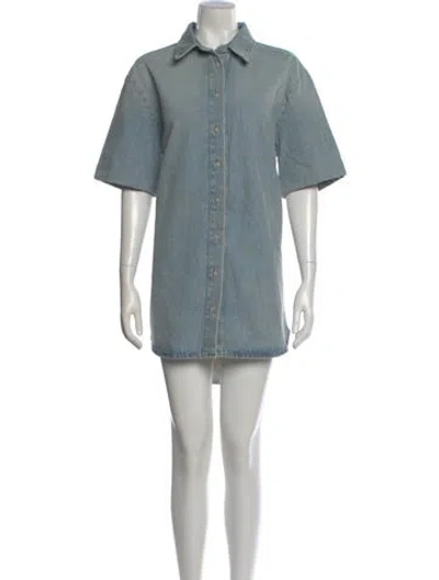 Pre-owned Loulou Studio Mini Dress In Blue