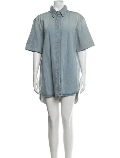 Pre-owned Loulou Studio Mini Dress In Blue