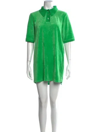 Pre-owned Loulou Studio Mini Dress In Green
