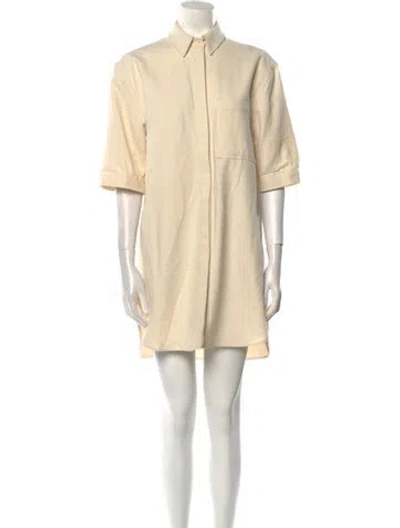 Pre-owned Loulou Studio Mini Dress In Neutral