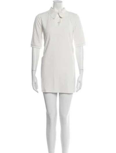 Pre-owned Loulou Studio Mini Dress In White