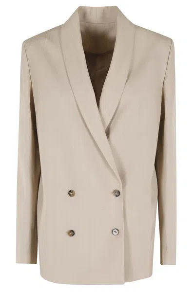 Loulou Studio Minka Tailored Jacket In Neutral