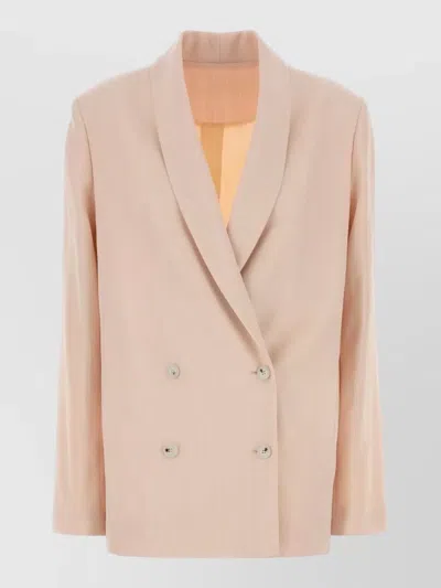 Loulou Studio Minka Viscose Blend Blazer Shawl Collar In Pink
