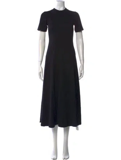 Pre-owned Loulou Studio Mock Neck Long Dress In Black