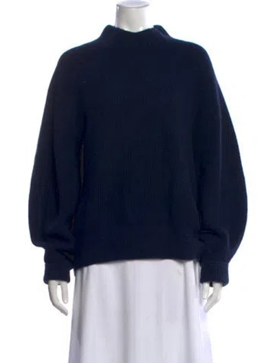 Pre-owned Loulou Studio Mock Neck Sweater In Black