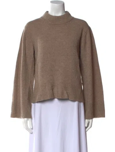 Pre-owned Loulou Studio Mock Neck Sweater In Brown