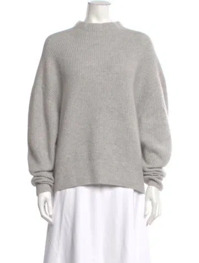 Pre-owned Loulou Studio Mock Neck Sweater In Gray