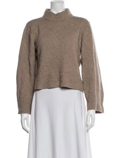Pre-owned Loulou Studio Mock Neck Sweater In Neutral