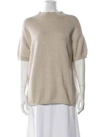 Pre-owned Loulou Studio Mock Neck Sweater In Neutrals