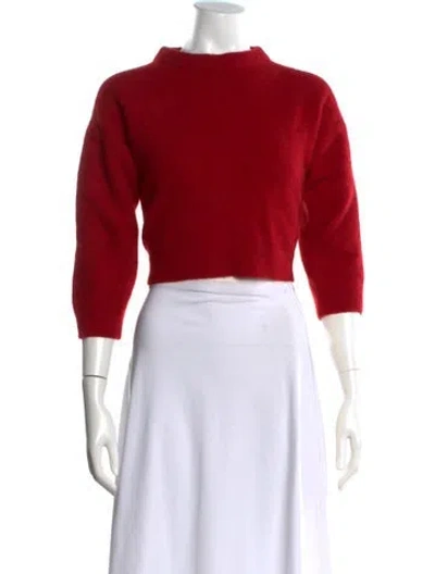 Pre-owned Loulou Studio Mock Neck Sweater In Red
