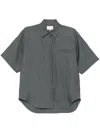 Loulou Studio Moheli Oversized Button-up Shirt In Grey