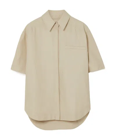 Loulou Studio Moheli Short-sleeve Shirt In Brown