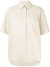 Loulou Studio Moheli Short-sleeve Shirt In Neutrals