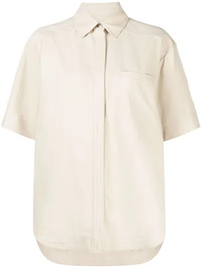 Loulou Studio Moheli Short-sleeve Shirt In Neutrals