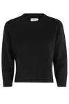 Loulou Studio Mora Lds Cropped Sweater In Black