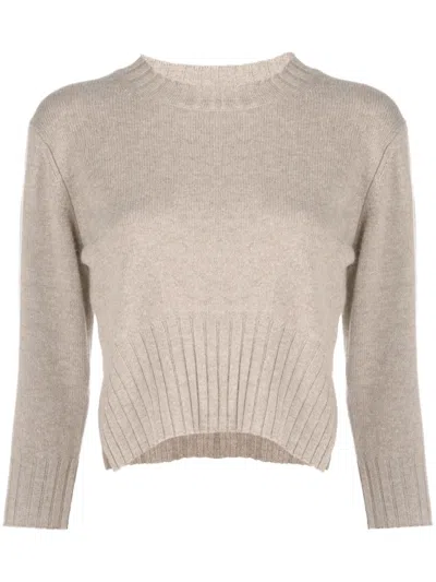 Loulou Studio Mora Side-slit Cashmere Jumper In Nude