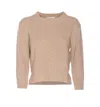 Loulou Studio Crewneck Knitwear Long Sleeves In Sand