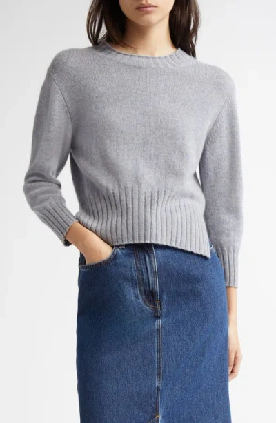 Loulou Studio Mora Three-quarter Sleeve Cashmere Sweater In Atlas Blue