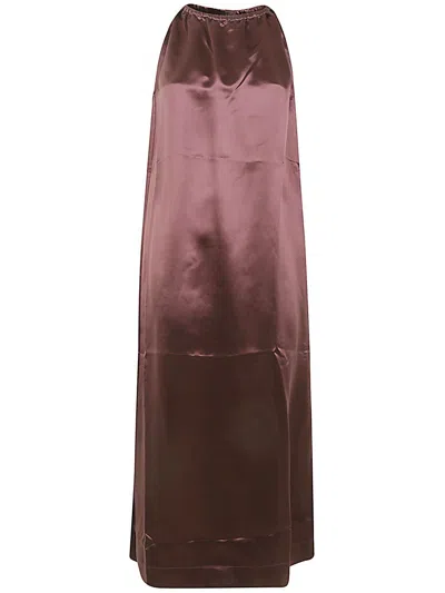 Loulou Studio Morene Long Dress In Burgundy