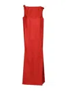 Loulou Studio Red Midi Dress In Silk In Red