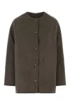 Loulou Studio Mud Flannel Dunne Jacket In Brown