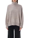 Loulou Studio Isabela Wool Blend Crewneck Sweater In Grey