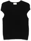 Loulou Studio Black Sleeveless Boxy Top In Black  
