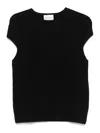 Loulou Studio Black Sleeveless Boxy Top In Black