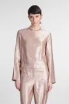 Loulou Studio Nino Round Neck Blouse Clothing In Rose-pink