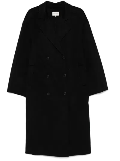 Loulou Studio Notched-lapels Coat In 黑色