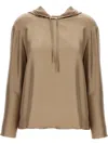 Loulou Studio Long-sleeved Hoodie In Brown