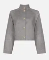 Loulou Studio Nyma Cropped Jacket In Gray
