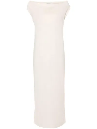 Loulou Studio Martial Cotton Midi Dress In White