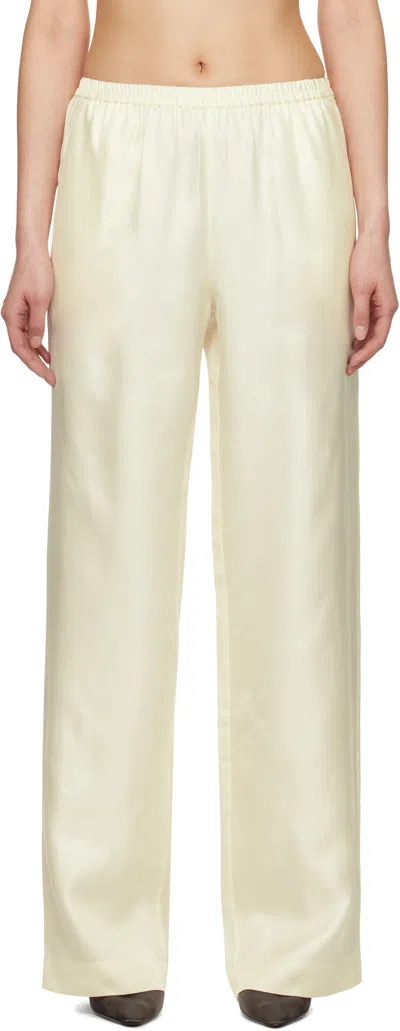 Loulou Studio Off-white Alera Trousers In Soft Vanilla