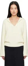 Loulou Studio Off-white Bahia Sweater In Rice Ivory