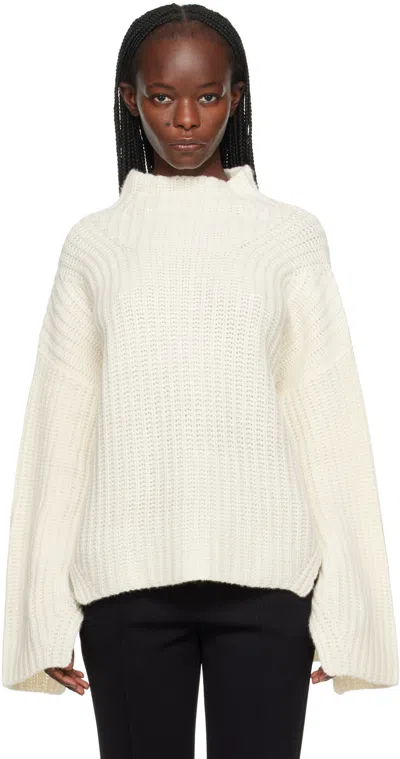Loulou Studio Off-white Bera Turtleneck In Ivory