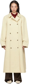 Loulou Studio Off-white Kamina Trench Coat In Beige
