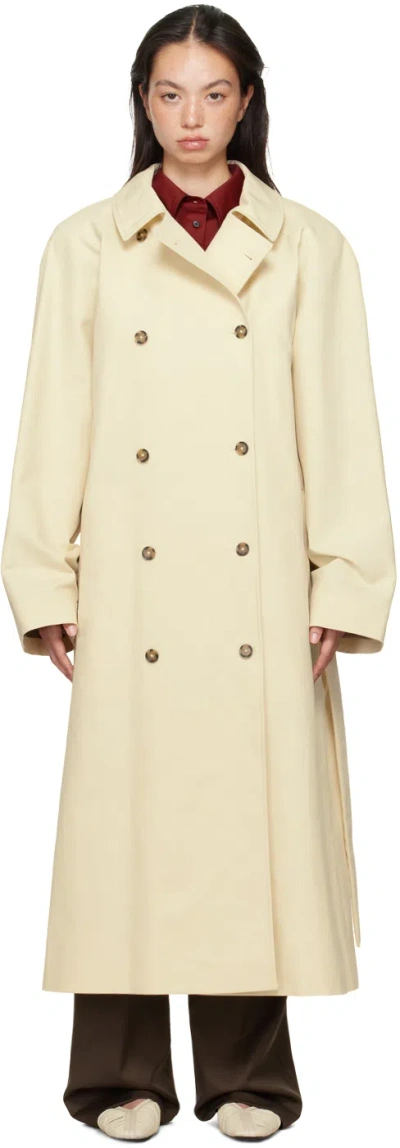 Loulou Studio Off-white Kamina Trench Coat In Beige