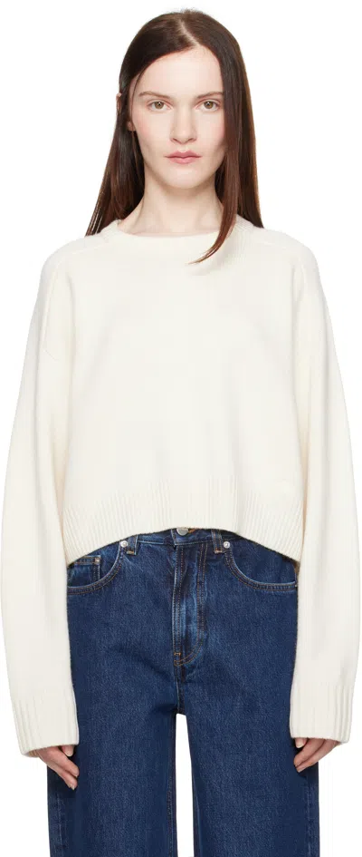 Loulou Studio Off-white Safi Sweater In Ivory