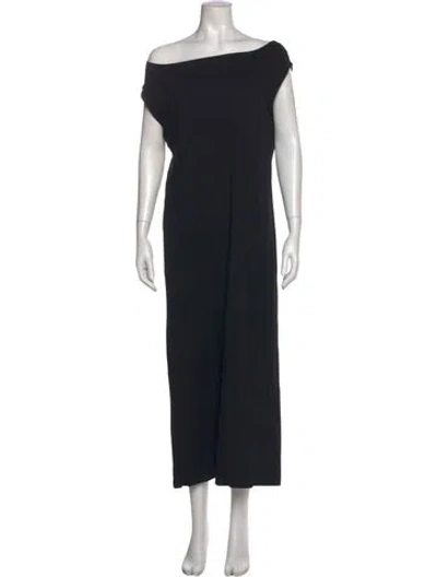 Pre-owned Loulou Studio Off-the-shoulder Long Dress In Black